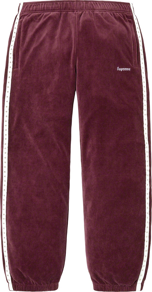 Studded Velour Track Pant view 4